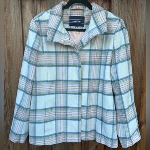 Lands' End Pastel Plaid Jacket